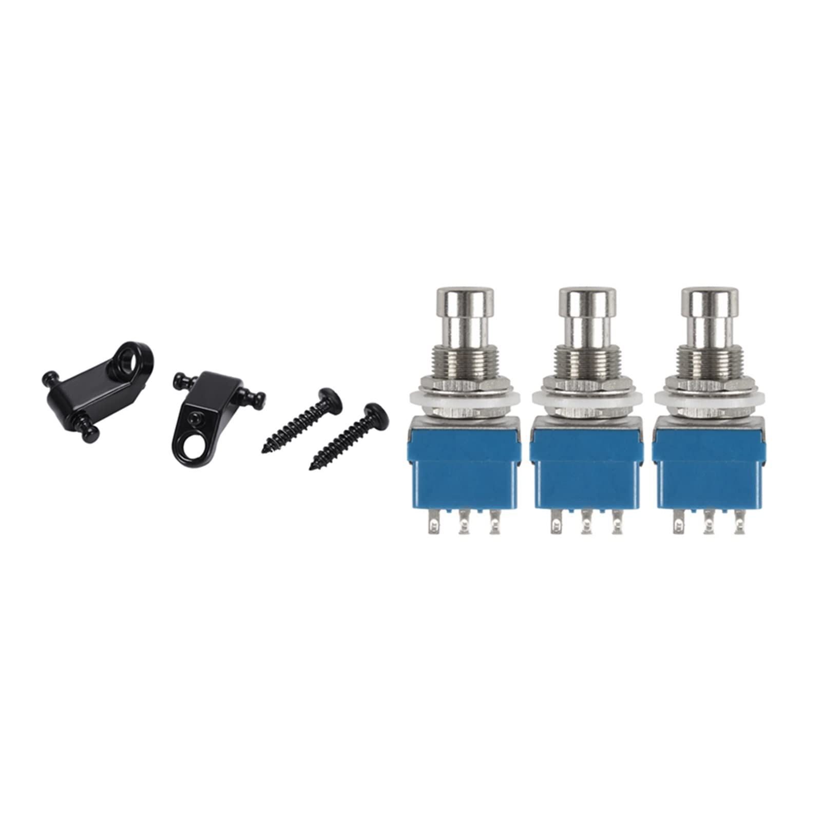 TSTS 2-Pack Electric Guitar Roller String Trees & 3-Piece Effects Pedal Box Converter - Premium Guitar Parts Replacement for Smooth String Action & Pedal Switching (Ideal for Stage Performances & Home Studio Recording)