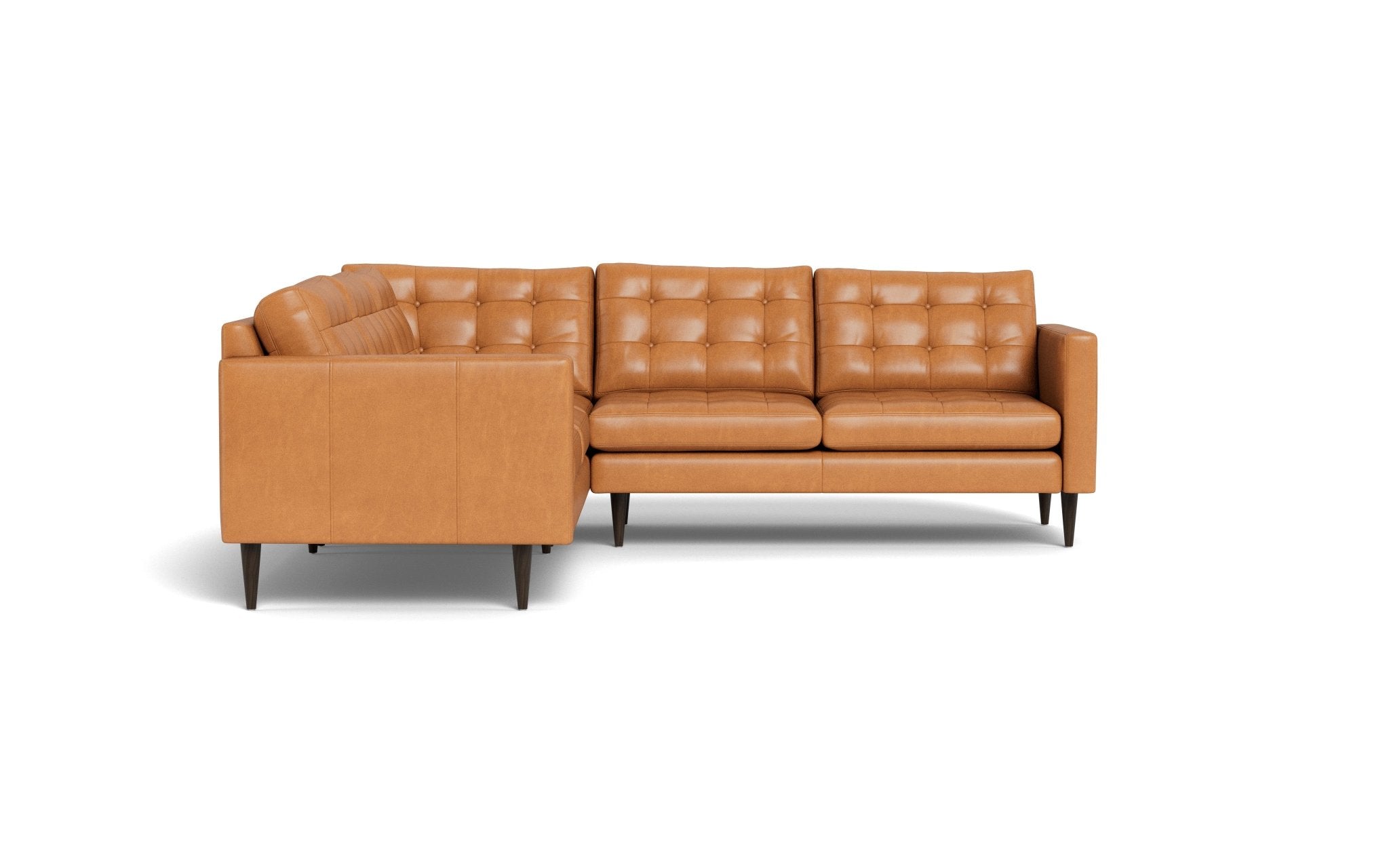 Wallace 102 Genuine Leather Corner Sectional Sofa - Modern L-Shaped Couch for Living Room, Family Room & Home Theater