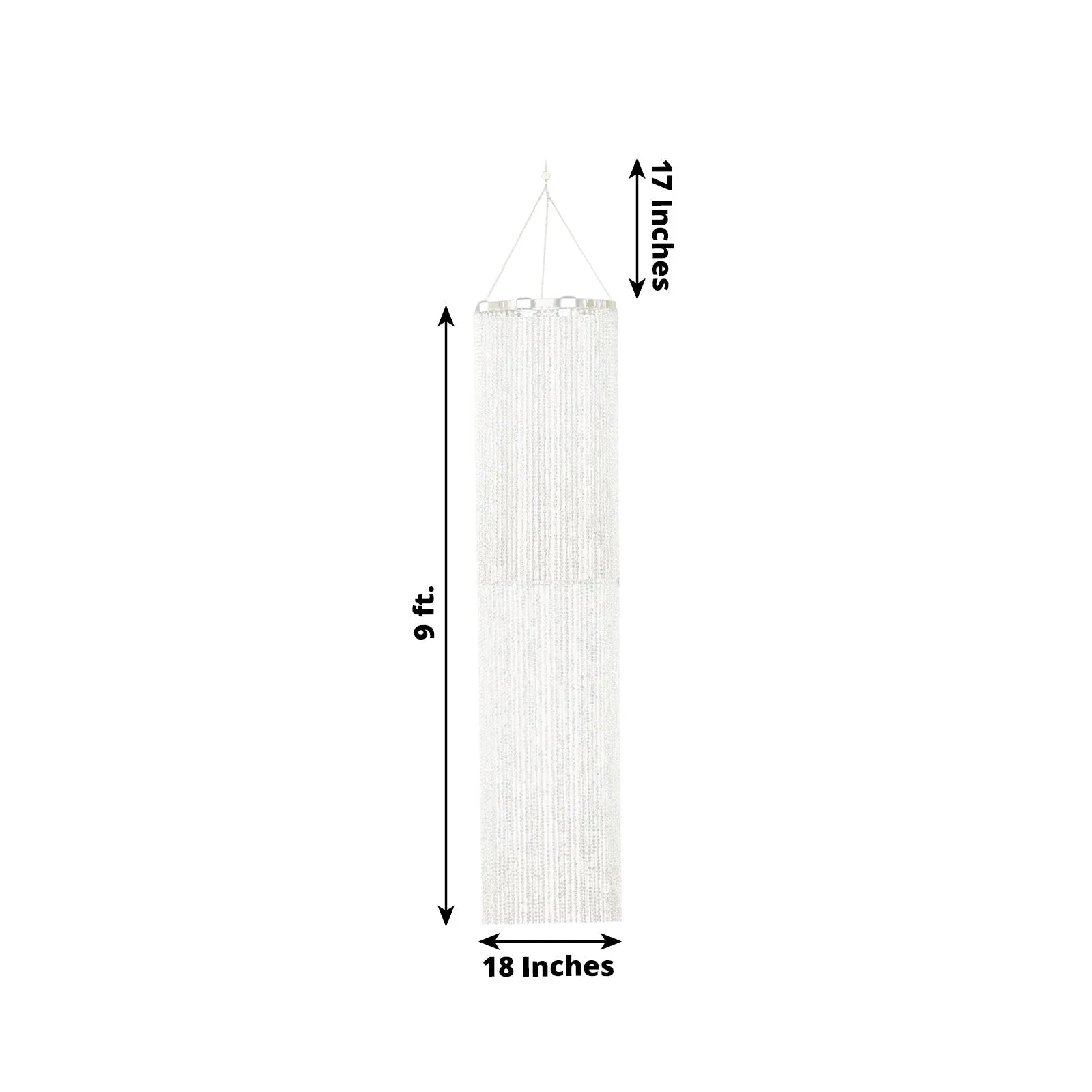 Elegant Clear Crystal Beaded Column Chandelier - Perfect for Dining Room, Living Room & Bedroom Lighting Decor
