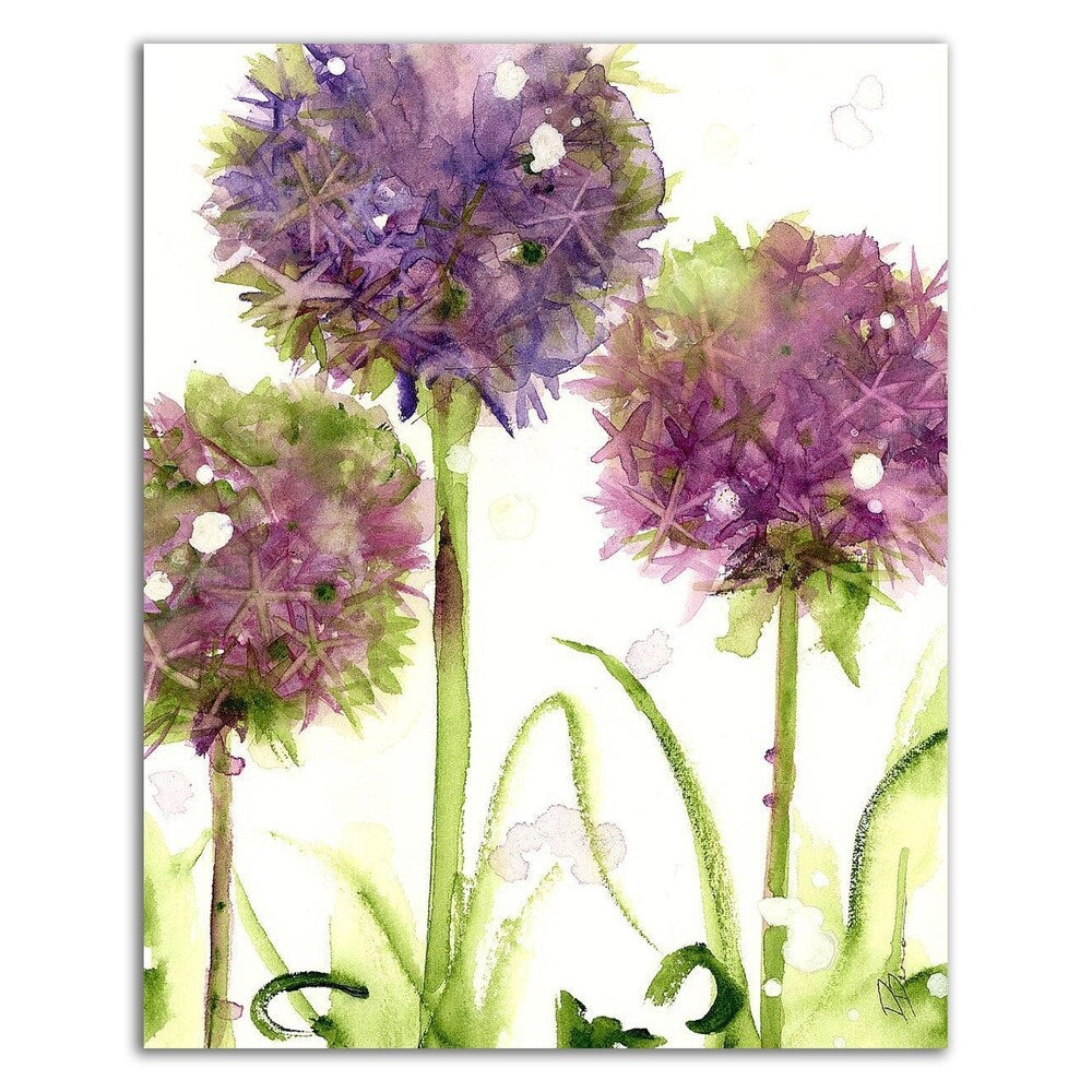 Alliums by Dawn Derman - Premium Canvas Wall Art Print - Ready to Hang - Perfect for Living Room, Bedroom & Office Decor