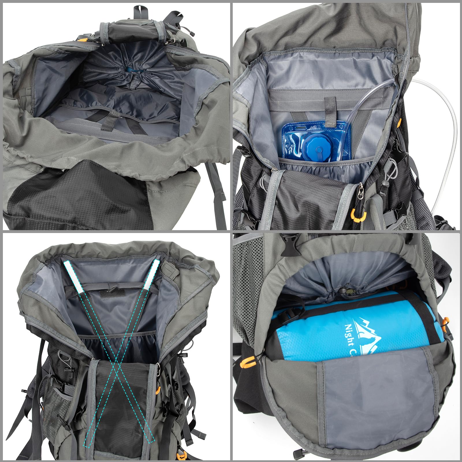 90L Waterproof Lightweight Hiking Backpack for Men & Women - Internal Frame Camping Backpack with Breathable Design for Outdoor Adventures, Mountaineering & Travel
