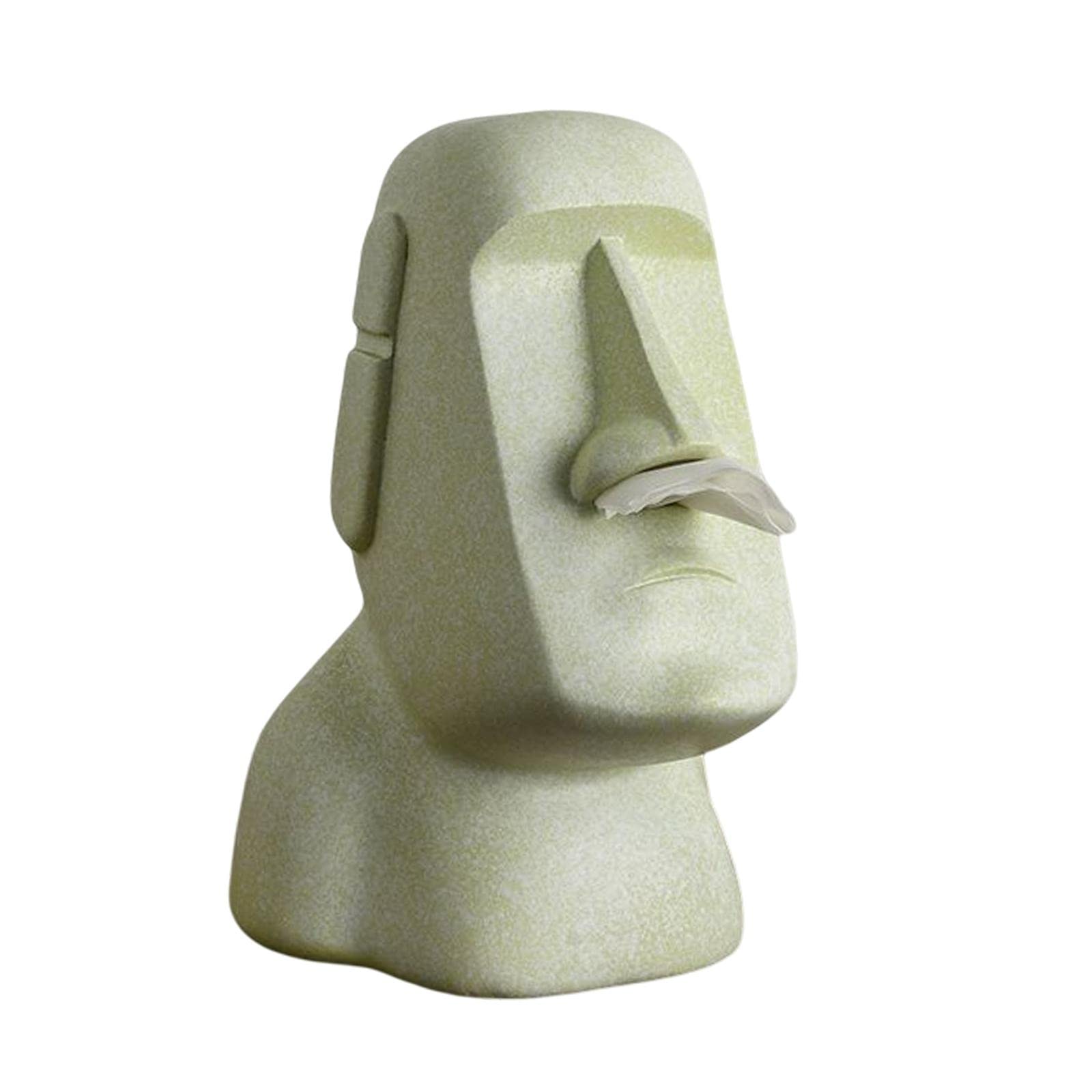 SM SunniMix Stone Figure Paper Towel Holder - Decorative Napkin Dispenser for Bathroom, Office & Restaurant | Light Green Tissue Box Organizer | Perfect for Home, Kitchen & Desk Decor