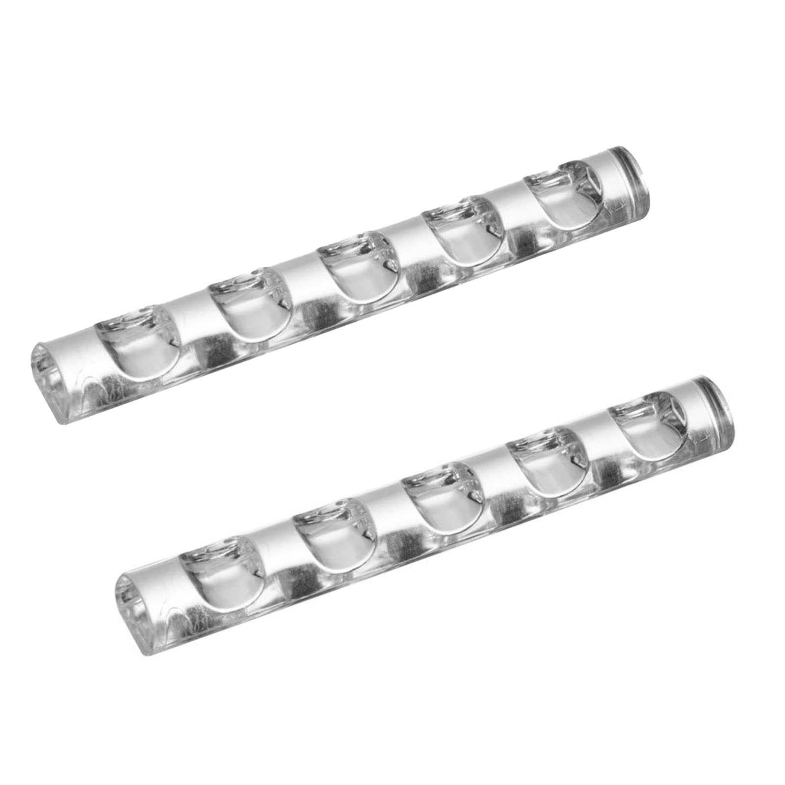 Khakho 2Pcs Transparent Nail Art Pen Holder with 5 Compartments - Crystal Clear Nail Art Tool Organizer for Nail Engraving Pencils, Brushes & Accessories - Perfect for Salon, Home Manicure & Professional Nail Artists