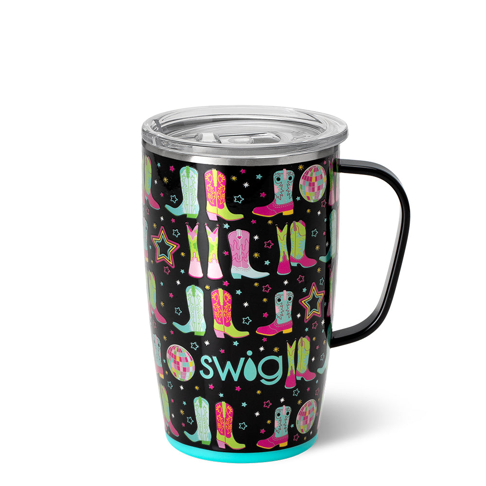 18oz Disco Cowgirl Insulated Travel Mug - Stylish & Leak-Proof Tumbler for Coffee, Tea & Cold Drinks - Perfect for Road Trips, Office & Outdoor Adventures