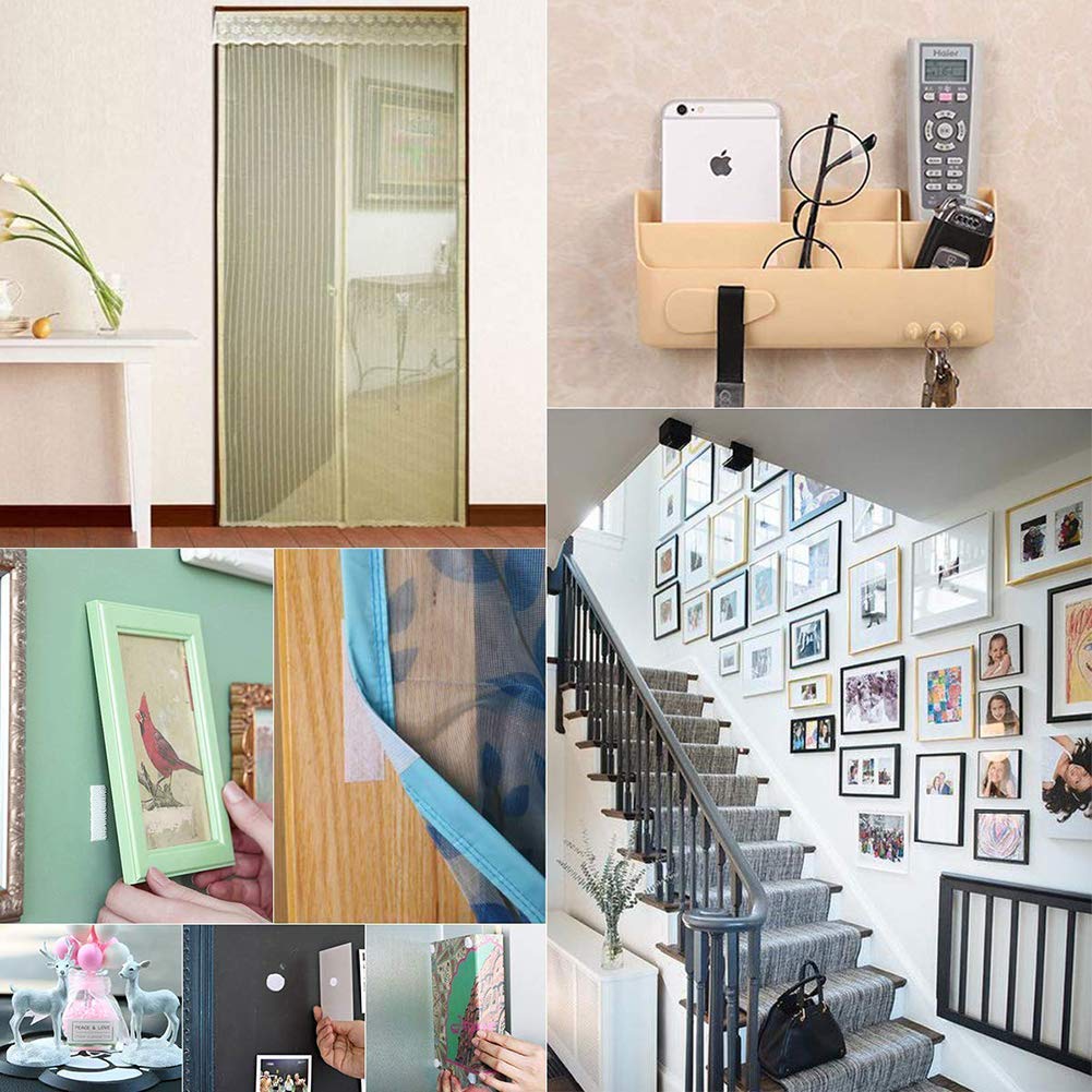27Ft x 1 Inch Heavy Duty Self Adhesive Strips - Strong Nylon Fabric Fastener Tape for Sewing, Crafting, DIY Projects - Indoor & Outdoor Mounting Solution (White) - Perfect for Home Organization, Wall Decor & Garage Storage