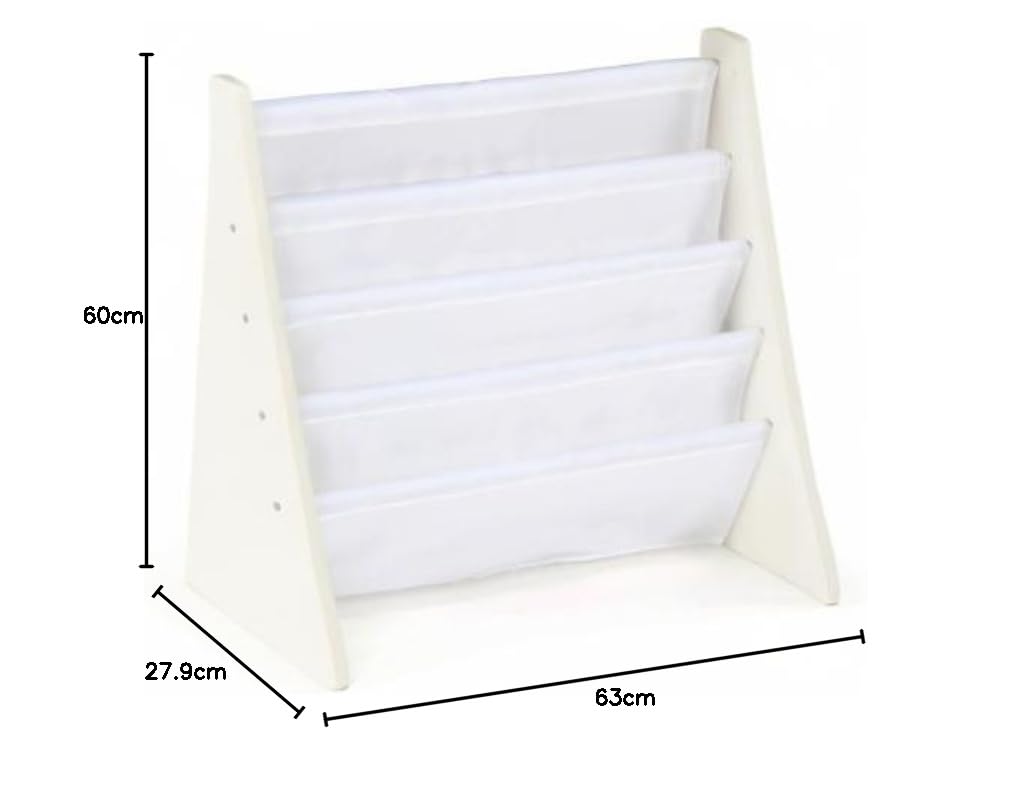 Lennox White Kids Toy Storage Organizer - Sturdy Furniture for Playroom, Nursery & Bedroom Organization