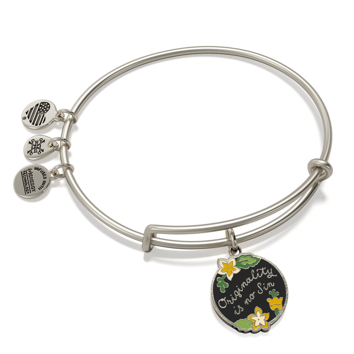 Frida Kahlo 'Originality is No Sin' Charm Bangle Bracelet - Unique Artistic Jewelry for Women, Fashion Statement Accessory - Perfect for Gifts, Parties, and Everyday Wear