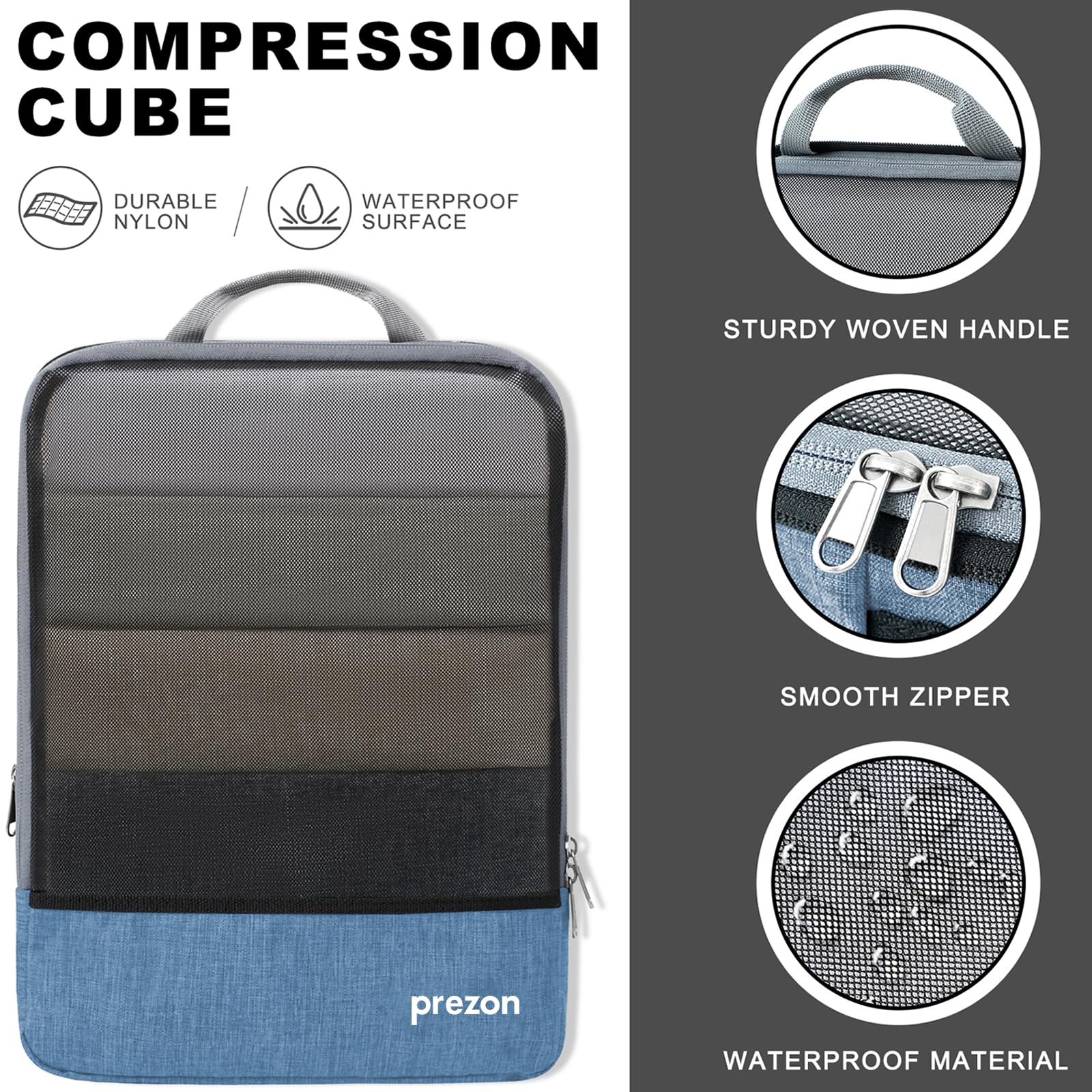 Best Compression Packing Cubes for Travel - Expandable Luggage Organizer Set with Storage Bags - Perfect for Suitcase Organization, Business Trips & Home Storage | Space-Saving Travel Accessories for Efficient Packing