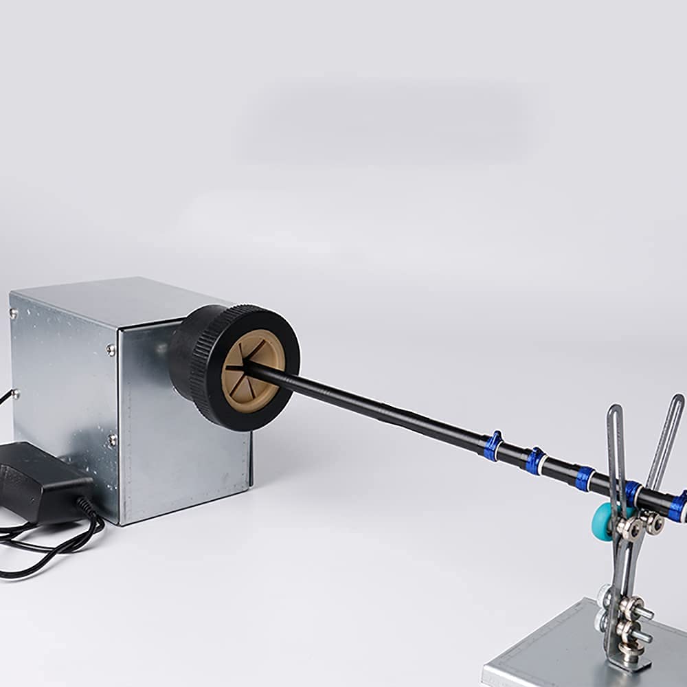 iDili Portable Electric Fishing Rod Winding Machine 0-60RPM - DIY Lure Rod Repair & Building Tool with Epoxy Glue Application | Perfect for Anglers, Rod Modifications, and Professional Fishing Gear Maintenance