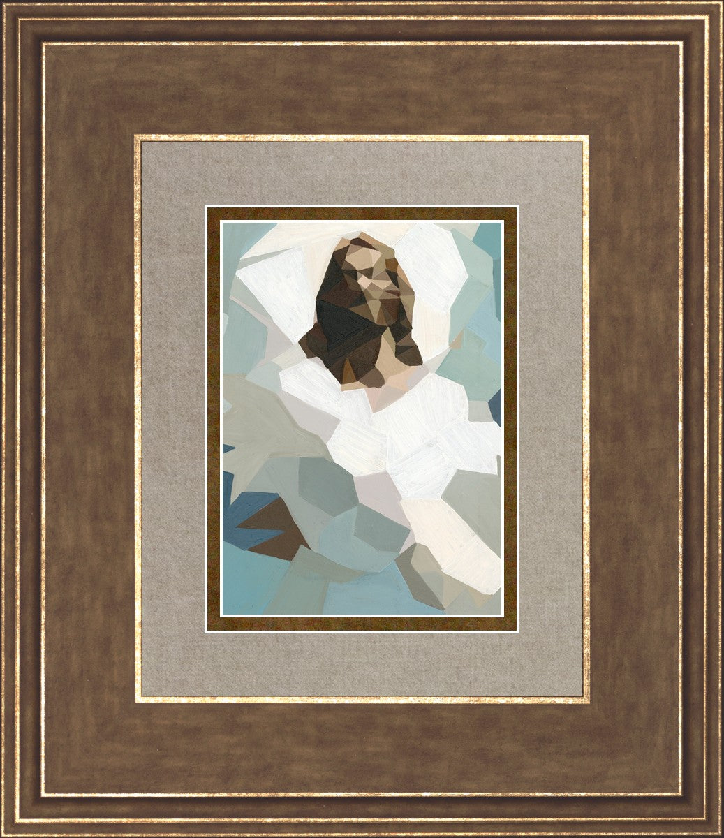 Christ In Blue By Brittany Lemmon - Religious Wall Art for Home & Church Decor - Perfect for Living Room, Bedroom & Prayer Spaces