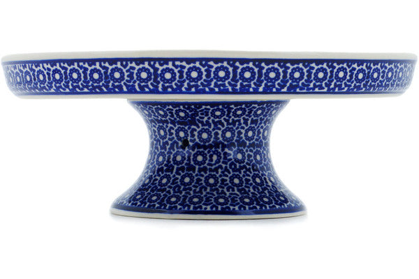 10-Inch Elegant Cake Stand with Wind Blown Poppies Design - Perfect for Weddings, Birthday Parties, and Dessert Displays