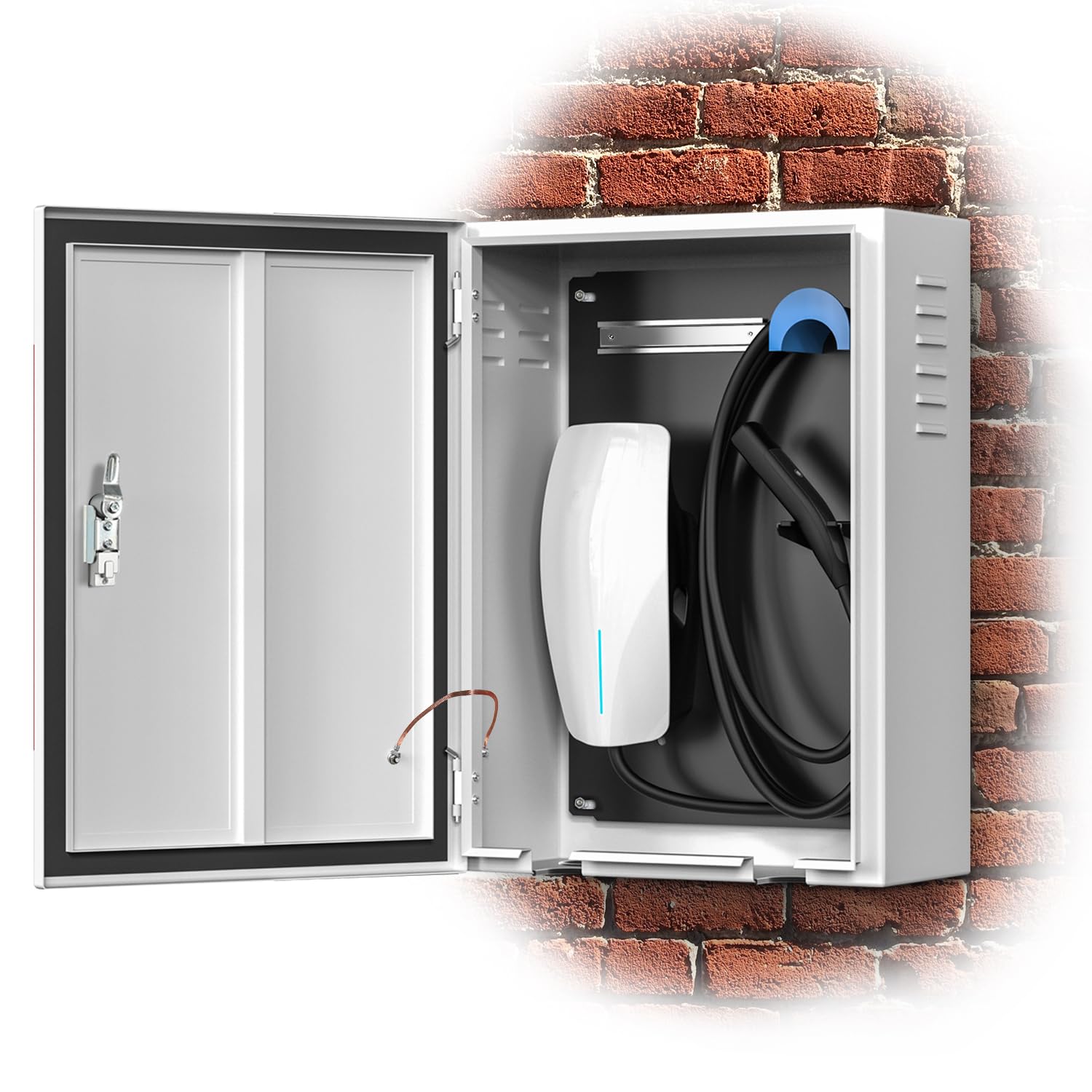 BMZX Tesla Wall Charger Box - Compatible with Tesla Wall Connector Gen 3 | Indoor/Outdoor EV Charger Enclosure with Cable Organizer | Waterproof & Dustproof Electric Vehicle Charging Solution for Home & Garage Use