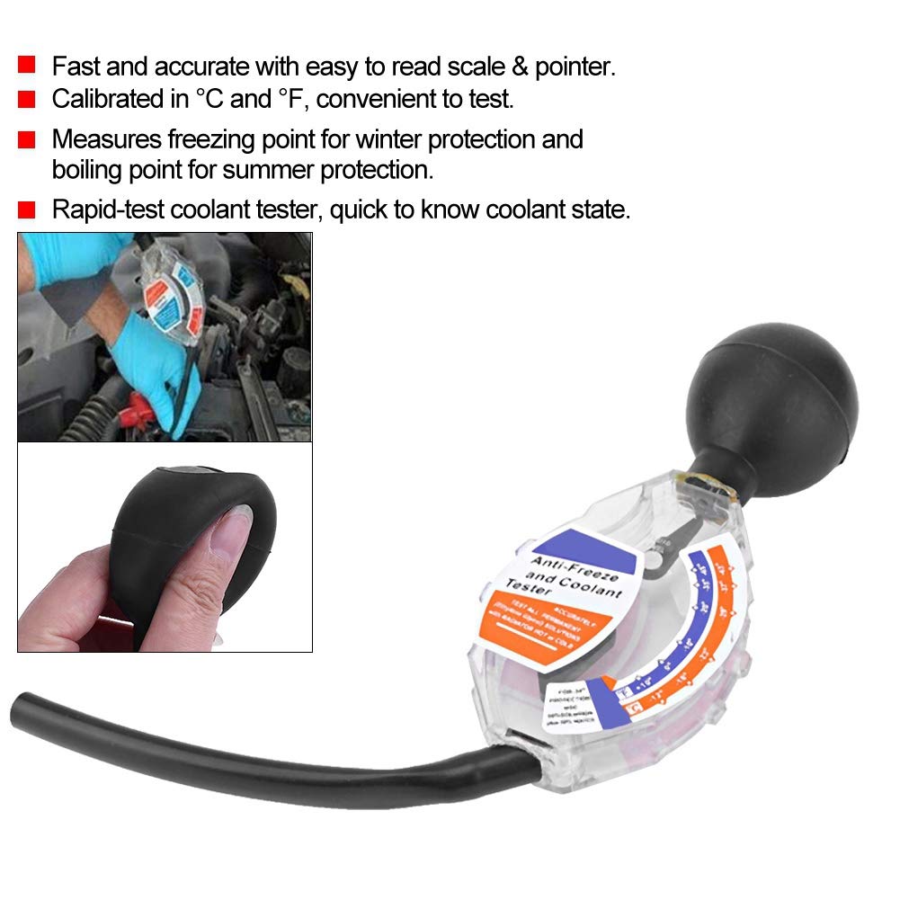 Uxsiya Antifreeze Coolant Tester - Fast & Accurate Car Coolant Tester for Vehicle Maintenance & Repair | Essential Automotive Tool for Winter Prep & Engine Protection