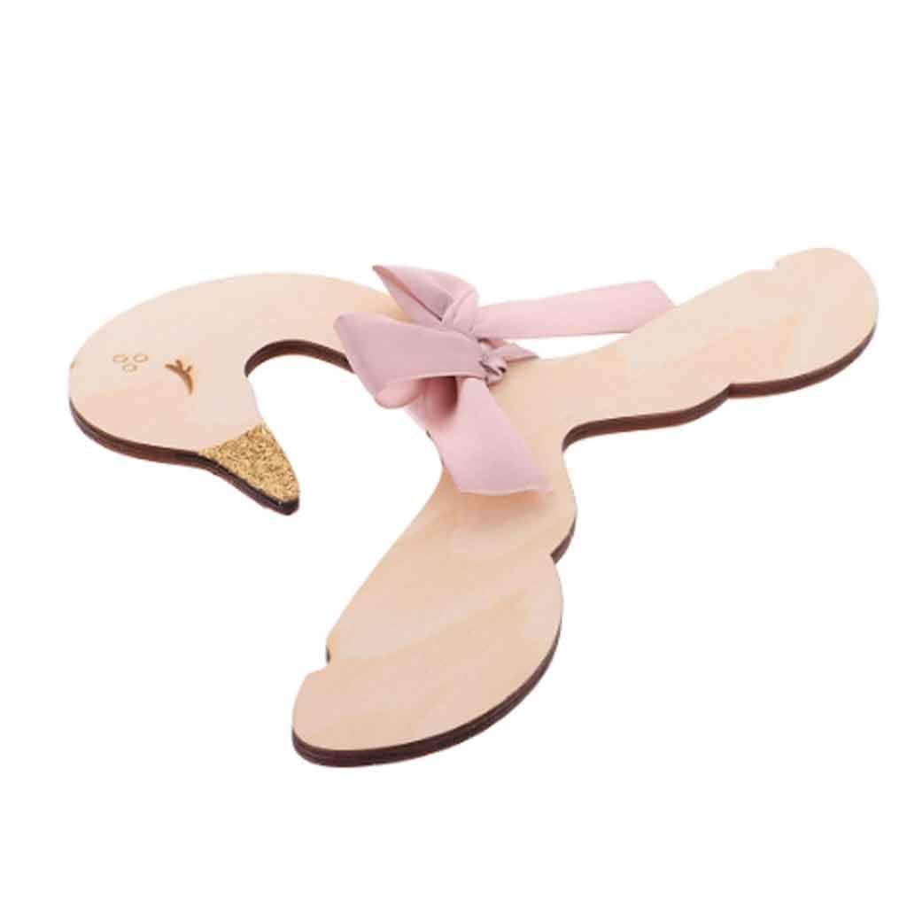 Kids Wooden Animal Clothes Hangers - Swan Design Baby Hooks for Nursery, Closet & Room Decor - Cute Cartoon Wardrobe Organizers for Toddler Clothes & Accessories (Perfect for Baby Showers, Children's Rooms & Gift Giving)