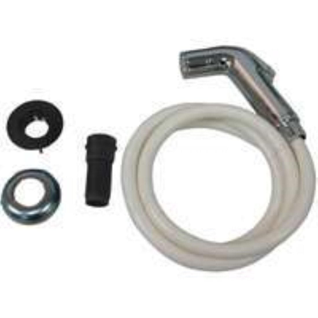 Stainless Steel Kitchen Faucet Hose with Chrome Spray Holder - Durable & Flexible for Sink, Dishwashing, and Garden Use