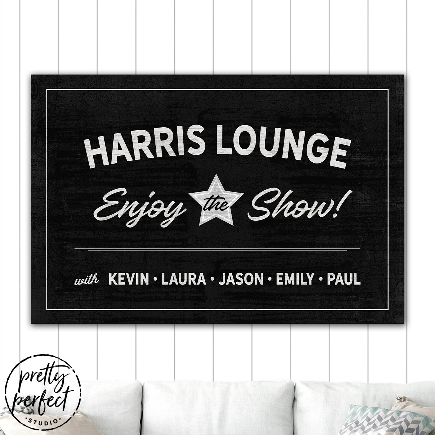 Custom Personalized Movie Night Theater Sign - Framed Canvas Wall Art 32