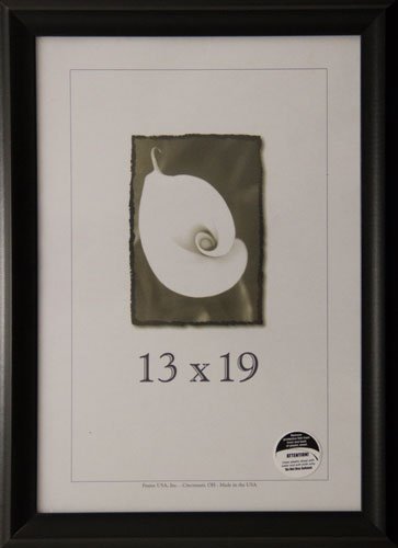 Frame USA Verona Series 13x19 Inch Black Textured Narrow Wood Picture Frames - Perfect for Wall Art, Photo Displays & Home Decor