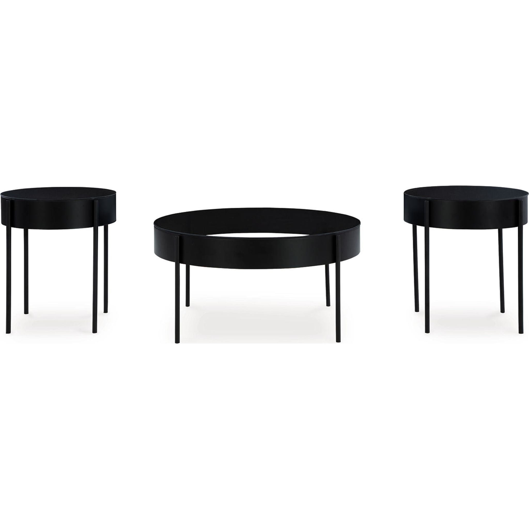Ardoline 3-Pack Black Folding Tables - Portable Lightweight for Parties, Camping & Outdoor Events