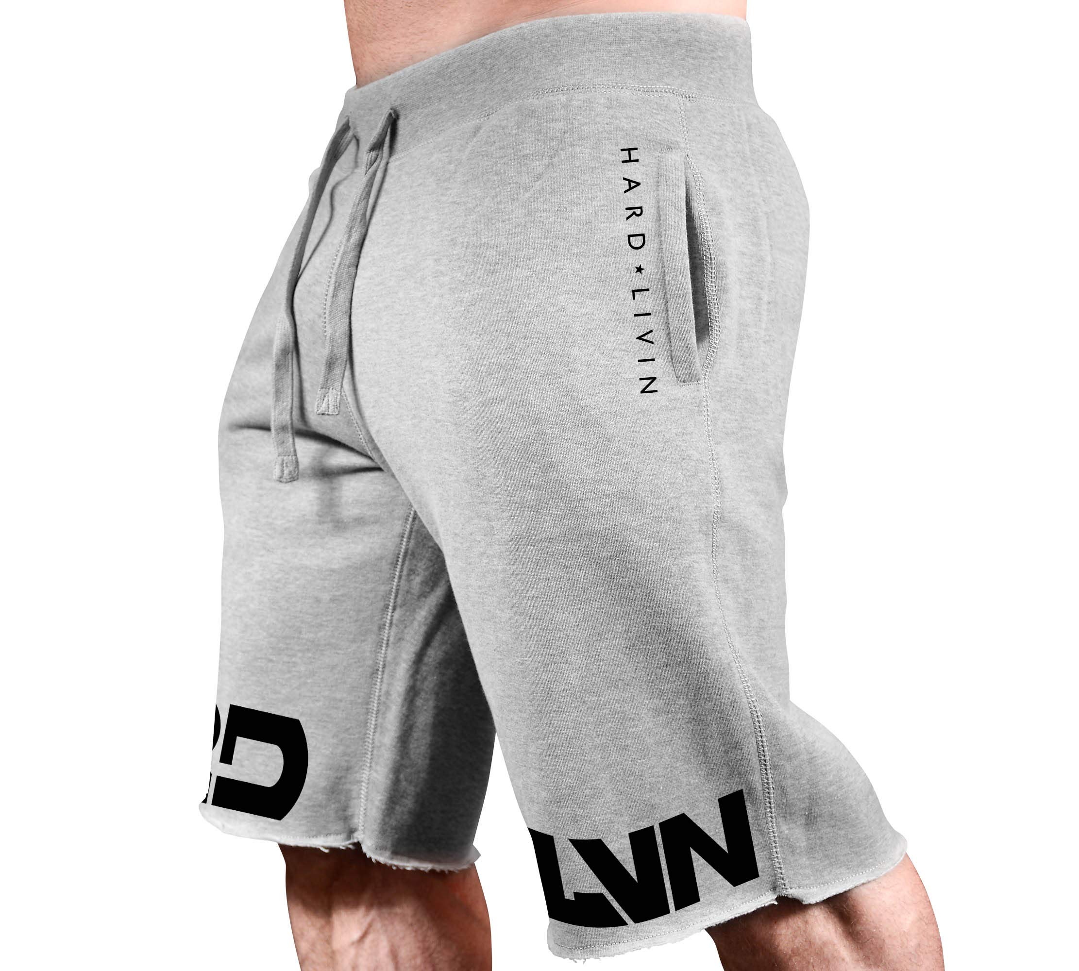 Men's HRD-LVN Split Leg Workout Shorts - Breathable Gym Training & Running Shorts for Men - Perfect for CrossFit, Weightlifting & Cardio Workouts
