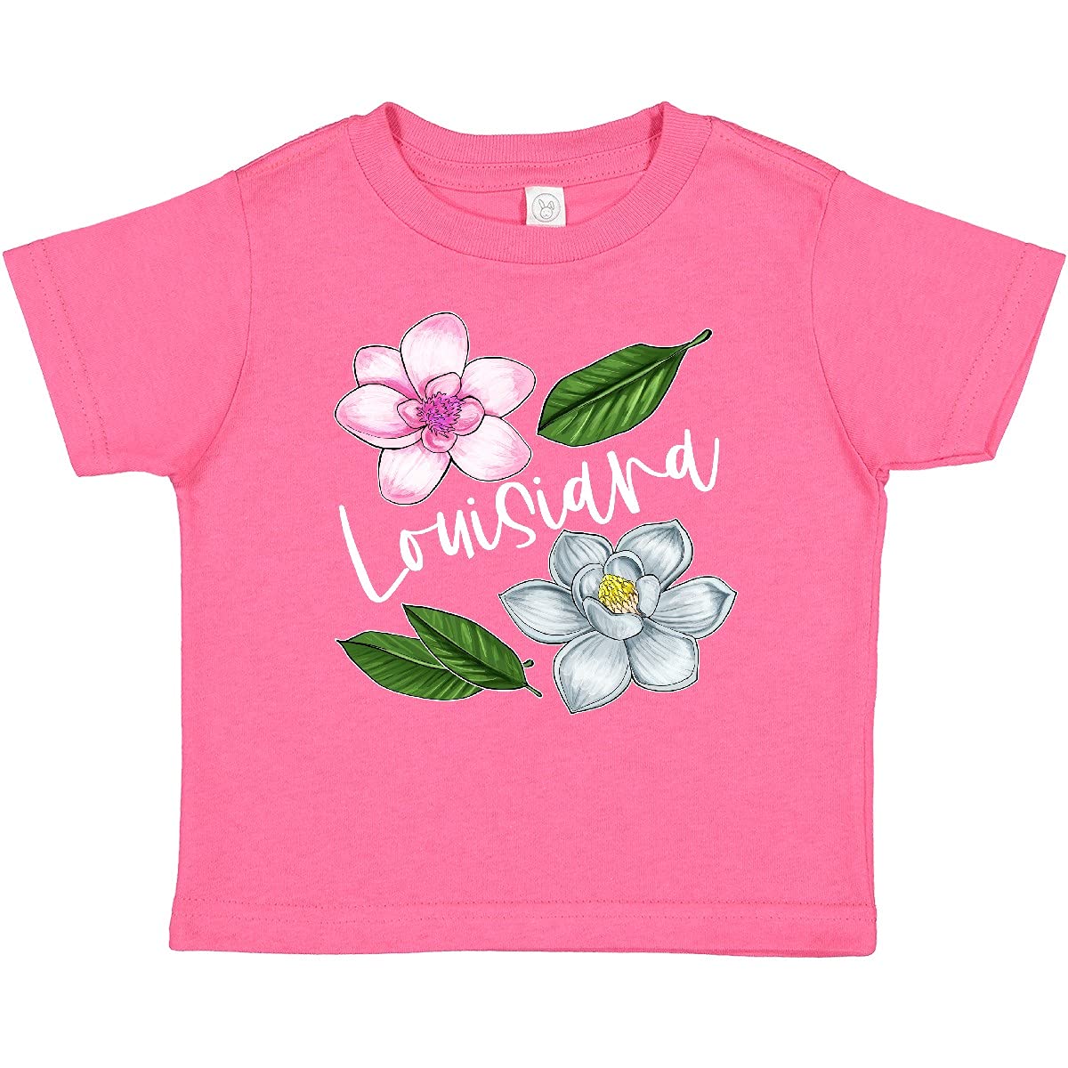 Louisiana Magnolia Flowers and Leaves Baby T-Shirt | Soft Cotton Infant Tee | Cute Southern Style Outfit for Boys & Girls | Perfect for Family Photos, Birthday Parties & Casual Wear