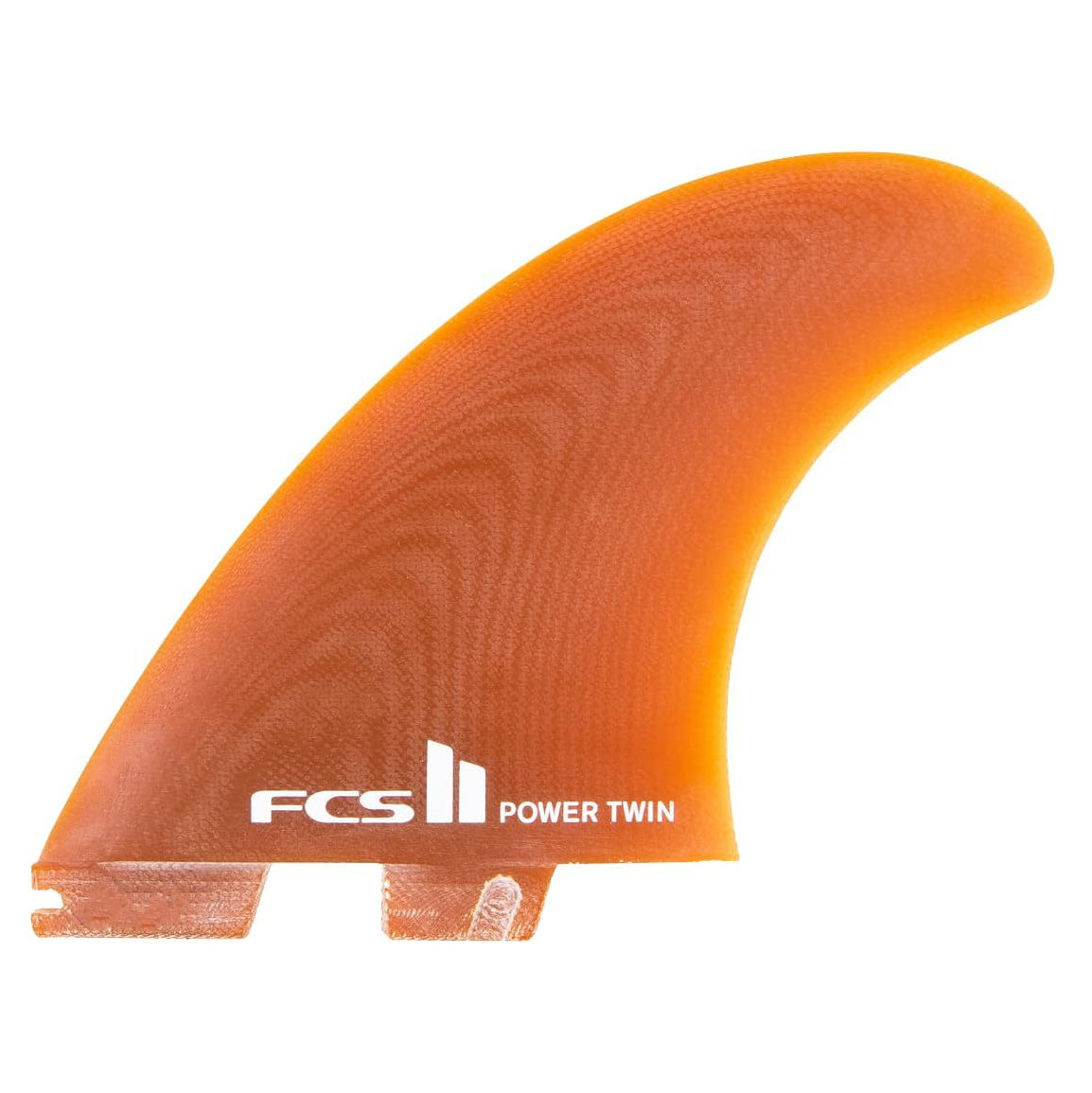FCS II Power Twin PG Cola Surfboard Fins - High-Performance Twin Fin Set for Shortboards & Fish Surfboards - Perfect for Small Waves and Smooth Carving