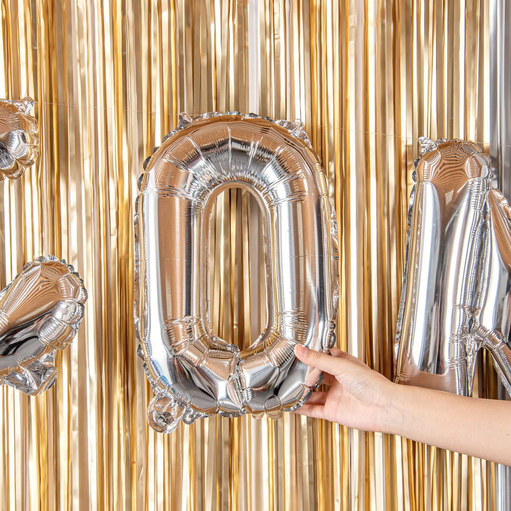 Balloonify Silver Mylar Letter O Balloon - 16 Inch Large Foil Alphabet Balloon for Birthday Party Decorations, Wedding, Baby Shower & Anniversary Celebrations