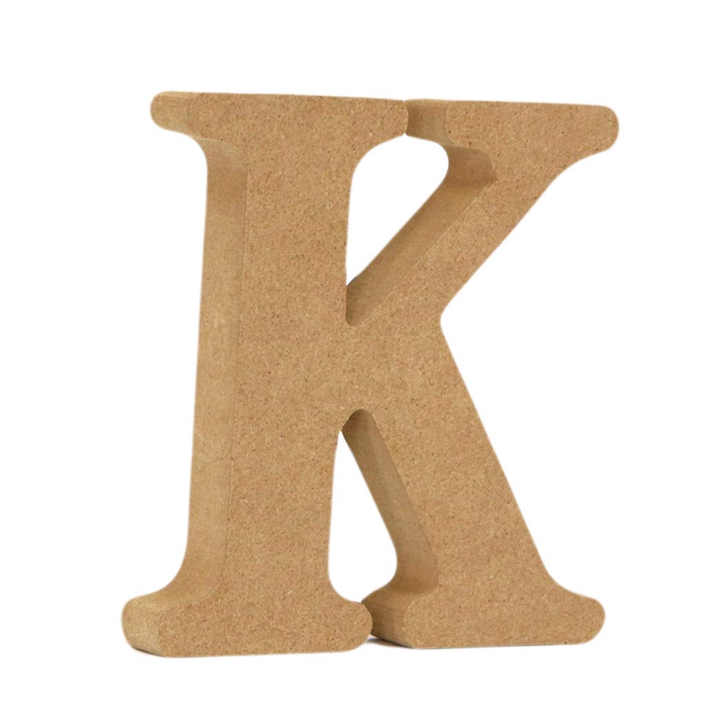 Wooden Alphabet Letters for Home Decor - Party, Birthday, Wedding & Christmas Tree Decorations (Purple, Size K) - Perfect for Wall Art, Shelf Displays & Festive Holiday Decor