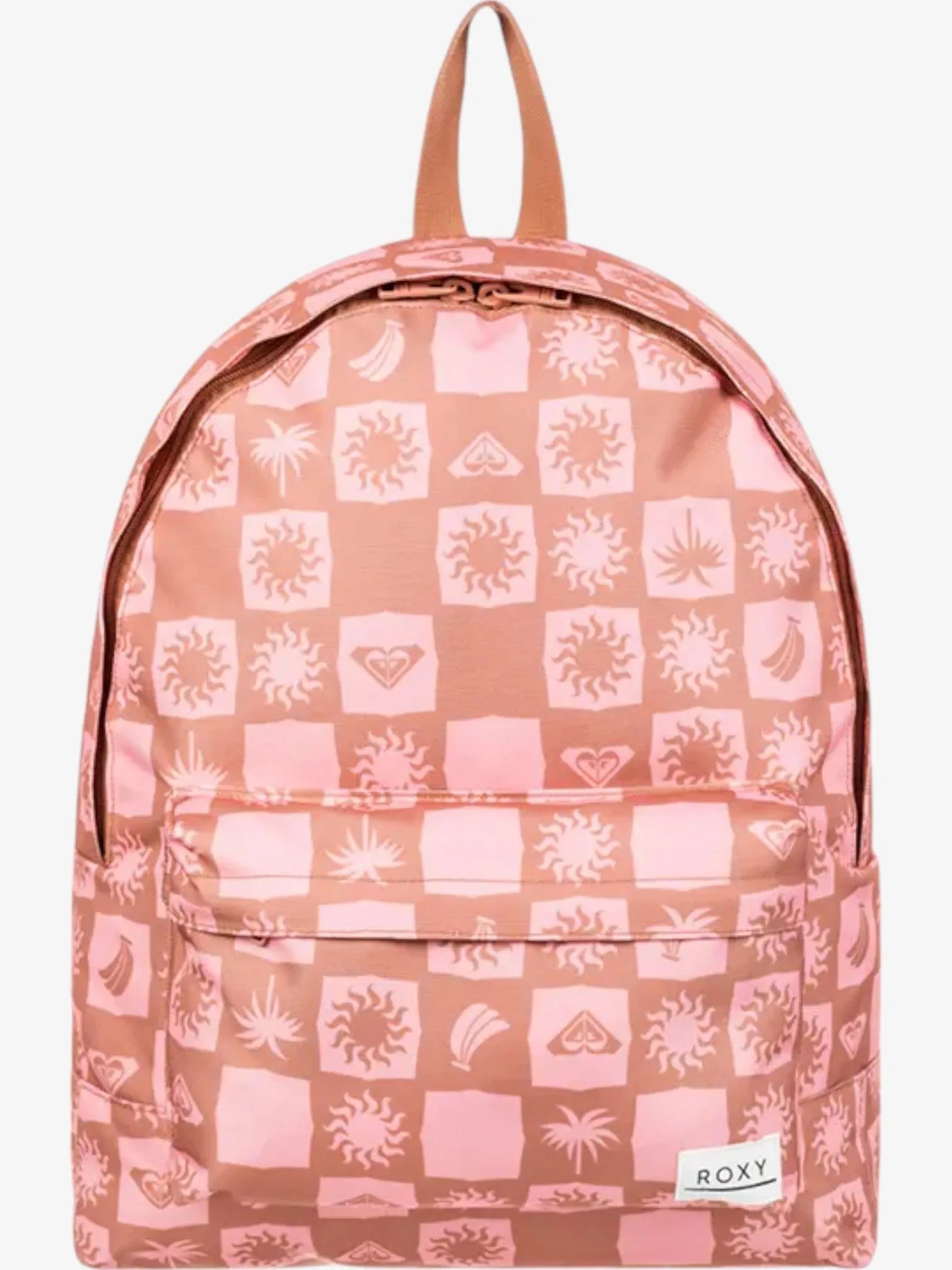 ROXY Sugar Baby Printed Pink Backpack - Stylish & Lightweight School Bag for Women & Girls - Perfect for School, Travel & Everyday Use