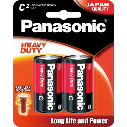 Panasonic C Batteries - Long Lasting Heavy Duty Alkaline Batteries for Flashlights, Toys, and Electronic Devices