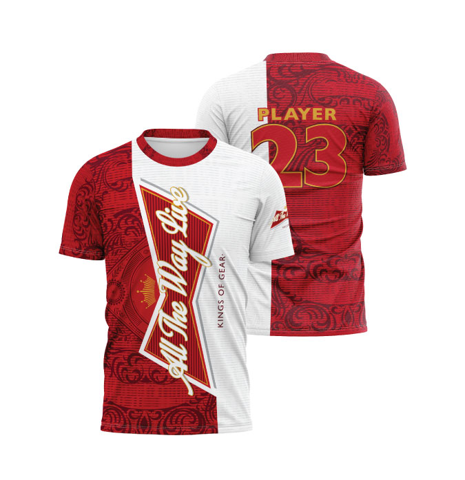 King of Gear Men's Full Dye Performance Jersey - Breathable Athletic Shirt for Running, Cycling & Gym Workouts