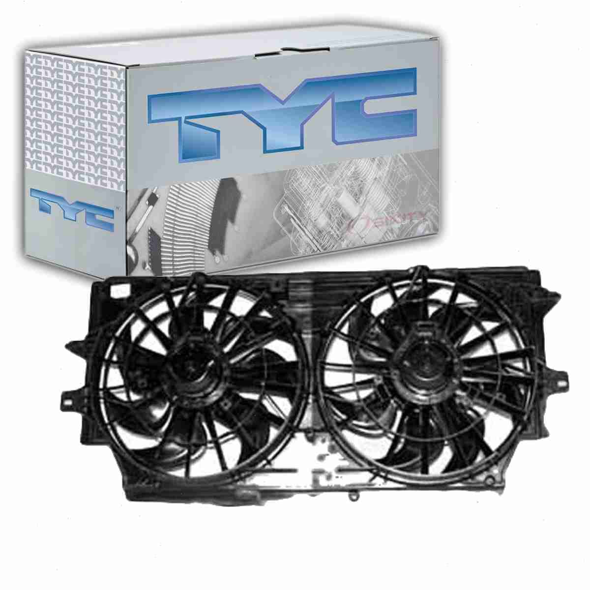 TYC 620180 Buick Replacement Radiator & Condenser Cooling Fan Assembly - Compatible with Select Buick Models | Durable Cooling Solution for Hot Weather & Heavy Traffic Driving