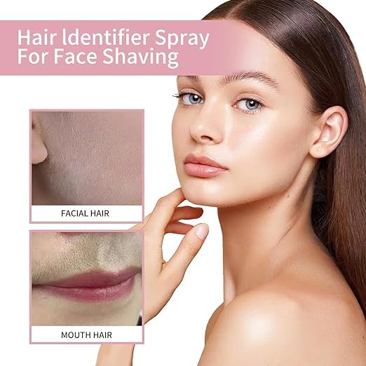 Best Hair Identifier Spray for Women's Face Shaving & Dermaplaning - Skin & Body Hair Detection Spray with Razors | Perfect Gift for Women | Ideal for At-Home Facial Hair Removal & Pre-Shave Preparation