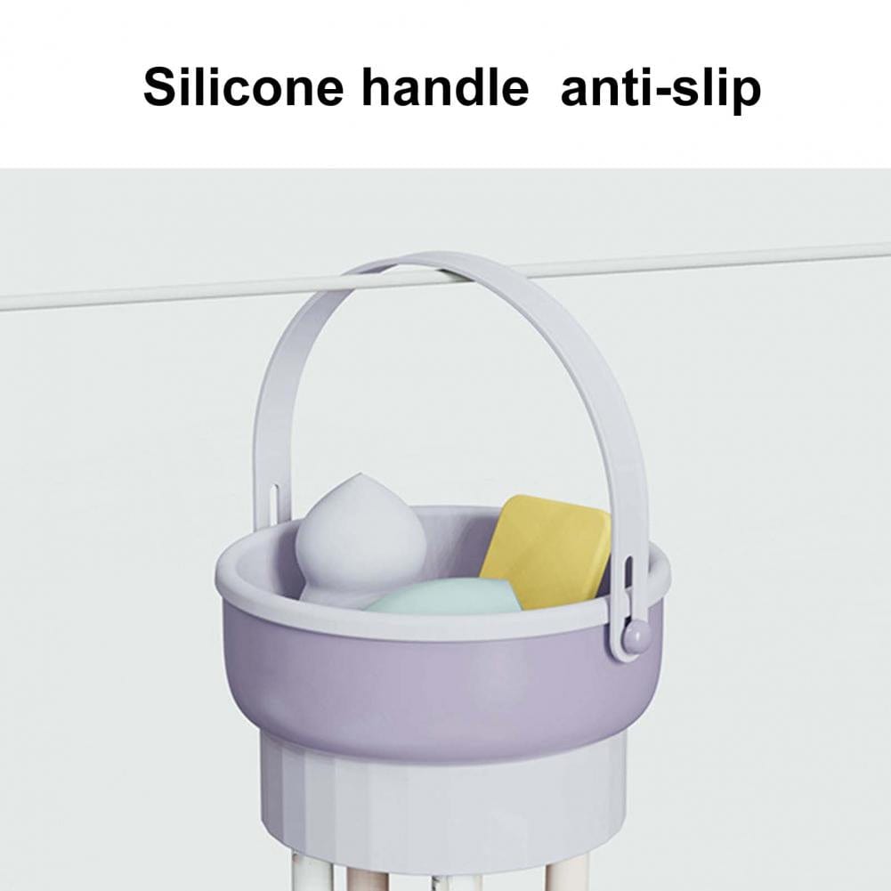 3 in 1 Makeup Brush Cleaner Set - Silicone Cleaning Sponge & Drying Rack for Cosmetics Brushes (Light Purple) | Perfect for Salon, Home & Travel Makeup Organization