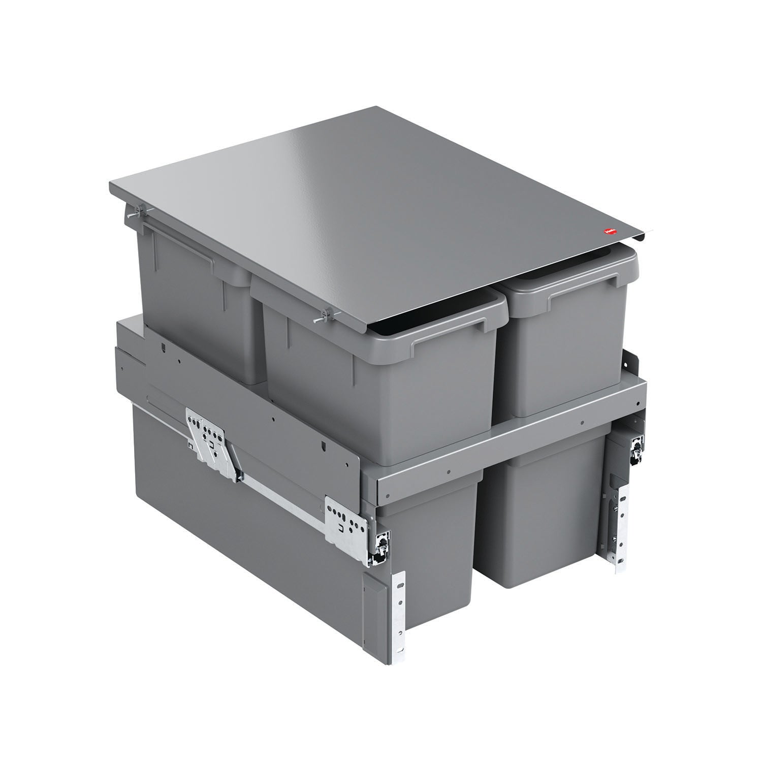 3 Pack Euro Cargo Waste Bin ST45 - Durable Trash Can for Office, Kitchen, Garage & Outdoor Use
