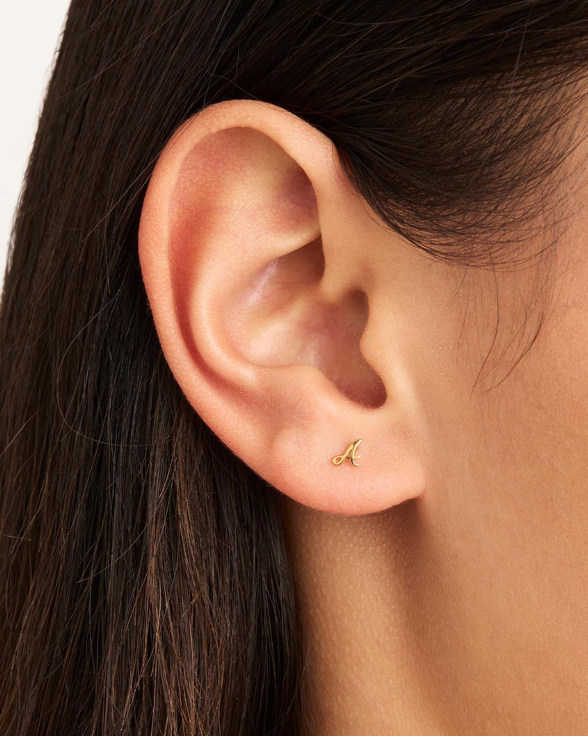 14K Solid Gold Love Letter Earrings - Dainty Romantic Jewelry for Women - Perfect Gift for Anniversary, Valentine's Day & Everyday Wear