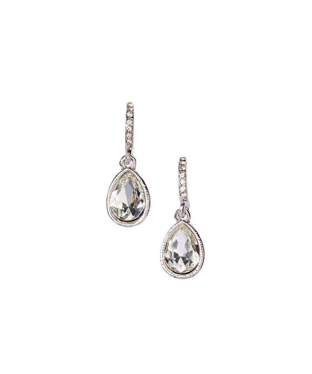 Elegant Silver Plated Crystal Drop Earrings for Women - Perfect for Weddings, Parties & Evening Events