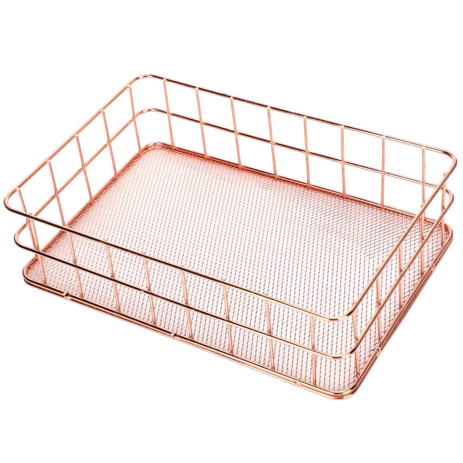 Stainless Steel Wire Storage Baskets - 3 Pack Metal Organizer for Kitchen, Laundry Room, Garage & Office | Space Saving Shelf & Desktop Storage Solution for Home Organization
