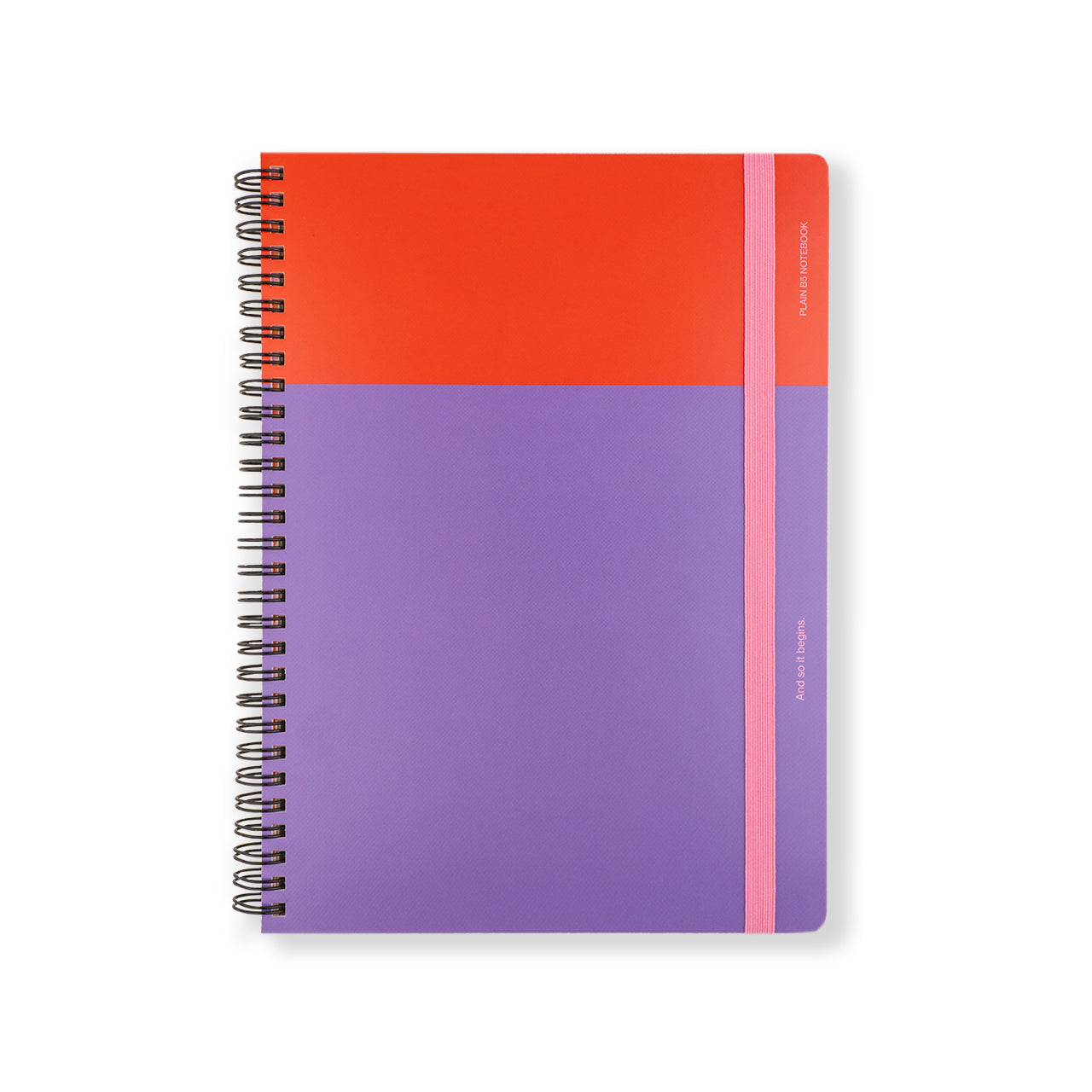 Spiral Bright Notebook B5 Plain - 80 Sheets College Ruled Paper for School, Office & Journaling - Durable Wire Bound Notebook for Note Taking, Writing & Sketching