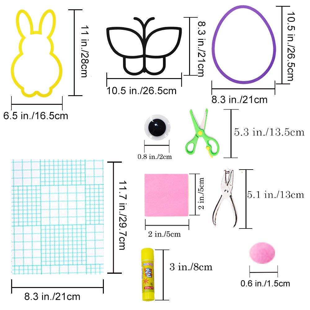 Exquiss 1600-Piece Easter DIY Craft Kit - Tissue Paper Suncatcher Silhouette Window Decorations with Bunny, Egg & Butterfly Designs - Fun Easter Crafts for Kids, Classroom Art Projects & Holiday DIY Activities - Perfect for Home Decor, School Parties & Spring Festival Celebrations