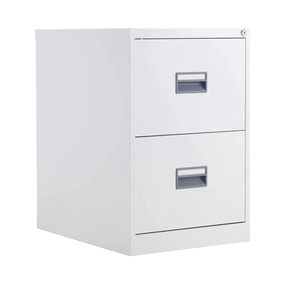 Metal File Cabinet with Lock - 2 Drawer Letter Size File Cabinet for Office, Home, or School - Secure Document Storage Organizer for Files, Folders, and Office Supplies