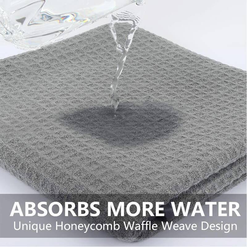Premium Waffle Weave Microfiber Towels - 16x24 Inches, 380GSM, Bulk Pack of 120 - Ultra Absorbent & Quick Drying for Gym, Spa, Hotel & Automotive Detailing