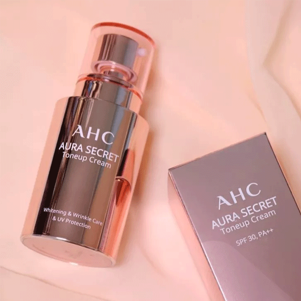 AHC Aura Secret Tone Up Cream 50g SPF30 PA++ - Brightening & Sun Protection Face Moisturizer for Daily Use, Perfect for Morning Skincare Routine & Outdoor Activities