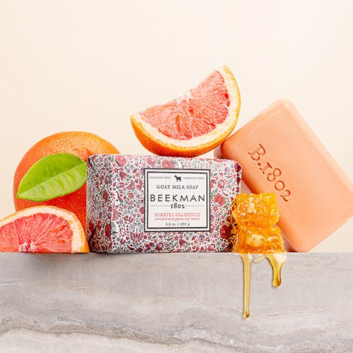Natural Honey & Grapefruit Scented Goat Milk Soap - Moisturizing Handmade Bar for Dry Skin, Sensitive Skin Care - Perfect for Daily Use, Gifts & Spa Relaxation