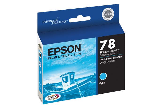 Epson T078220 Artisan 50 Cyan Ink Cartridge (78) - High-Quality Replacement Ink for Photo Printing & Creative Projects