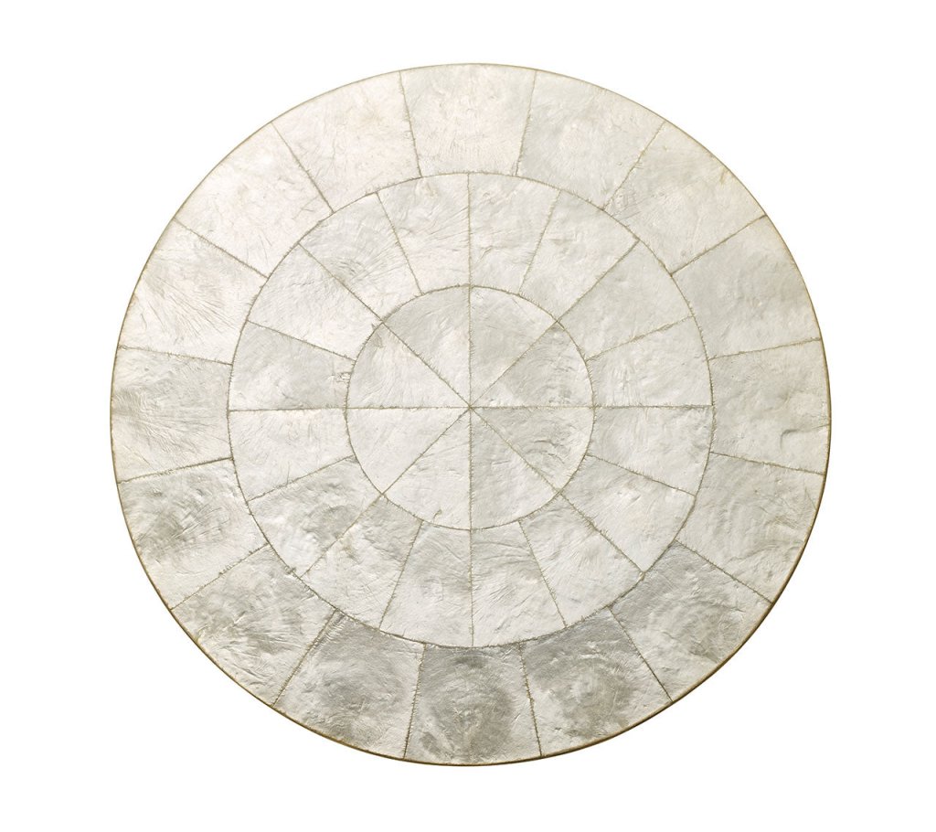 Elegant Round Capiz Placemats Set of 4 - Natural Shell Decor for Dining Table, Wedding, Party & Home Decor