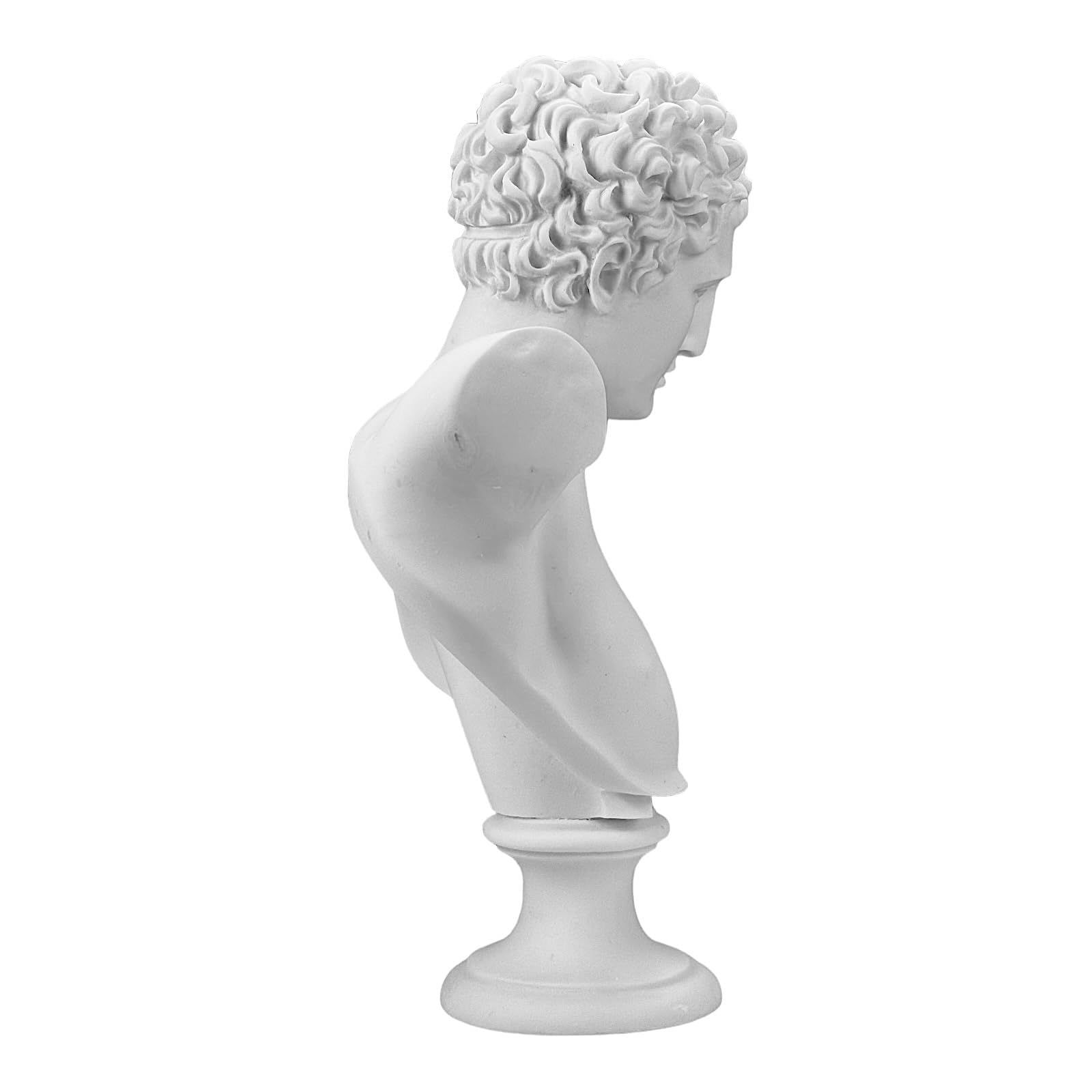 Hermes Bust Head - Greek God Statue Sculpture, Cast Marble Museum Replica - Perfect for Home Decor, Office Display & Greek Mythology Collections