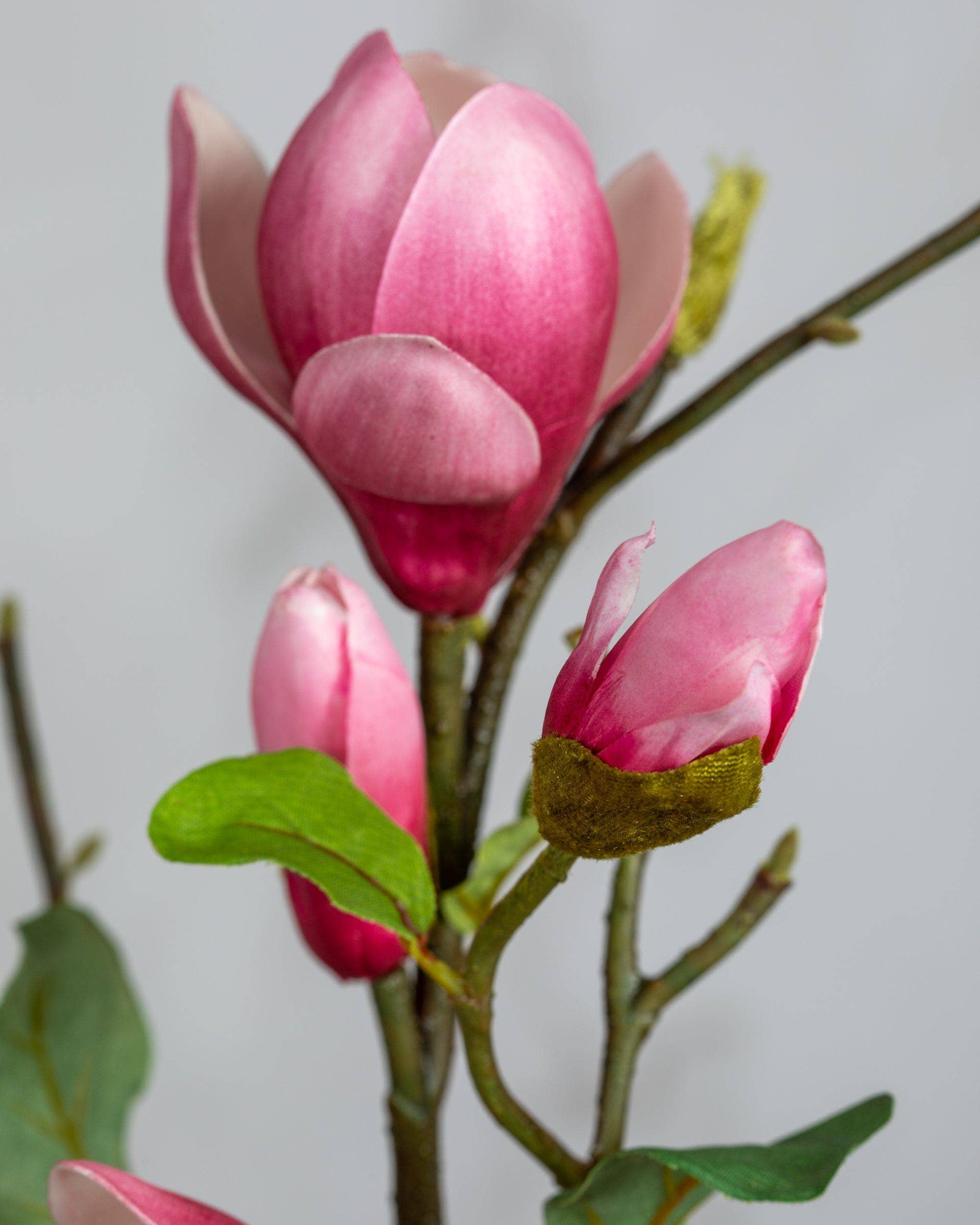 Artificial Pink Magnolia Stem 20