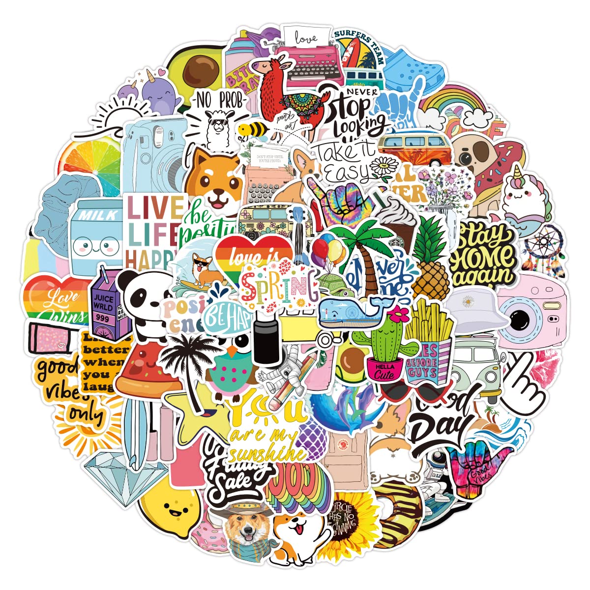 100pcs Waterproof Kids Stickers for Water Bottles - Fun Classroom Decals