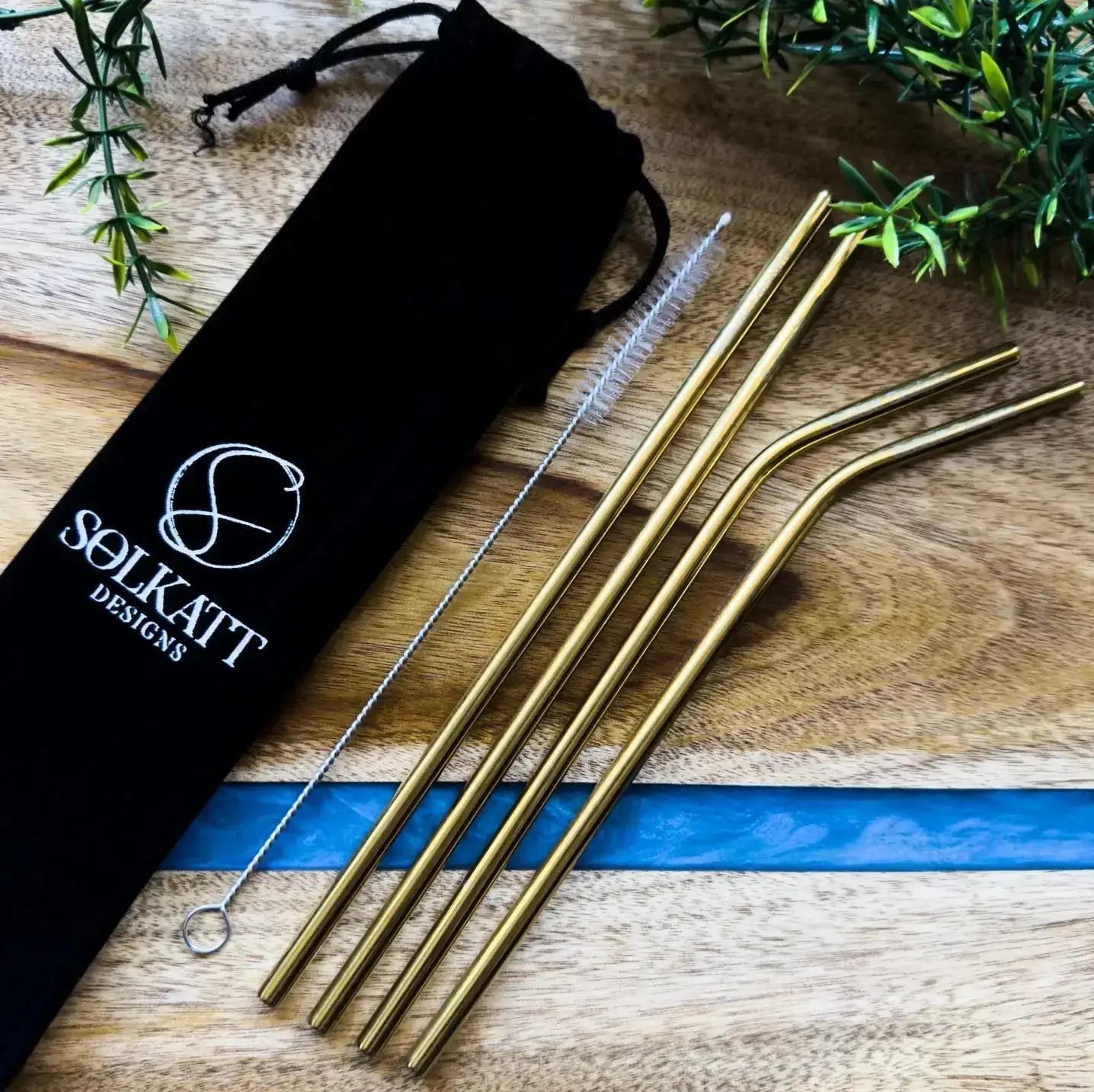 Eco-Friendly Reusable Stainless Steel Straw Set with Cleaning Brush - Perfect for Smoothies, Iced Coffee & Travel - BPA Free, Dishwasher Safe