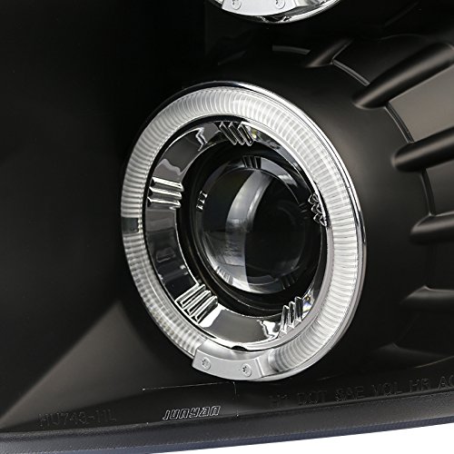Spec-D Tuning 2LHP-SIV07JM-TM Black LED Projector Headlights for Chevy Silverado - High-Performance Lighting for Night Driving & Off-Road Adventures